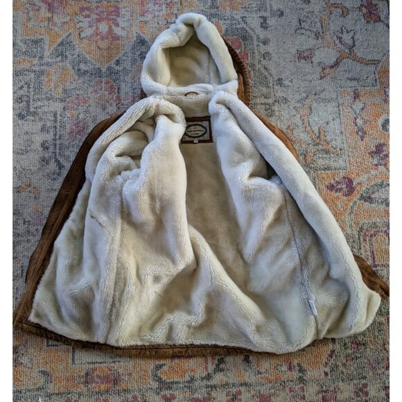 Vintage Ruggedwear Leather Coat-Sm (Fits M/L) - Womens-Faux Shearling Lined-Read - Picture 3 of 16